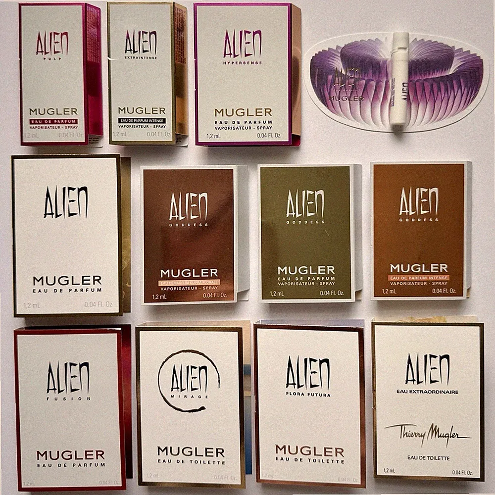 Mugler Alien Perfume Collection Sample Spray Vial 12pc Set