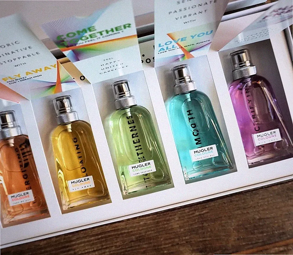 Mugler Cologne 5 PC Set 3.3 Oz 100ml Come Together Take Me Out Fly Away Run Free
