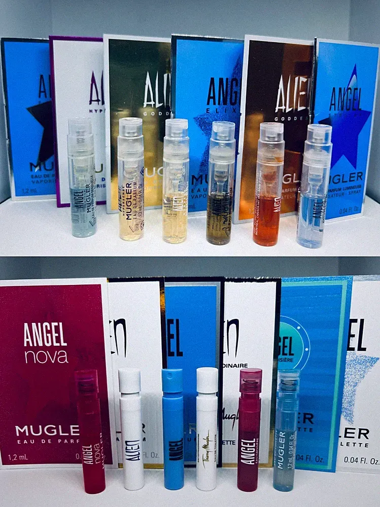 Mugler Women Perfume Collection Sample Spray Vial 12pc Set